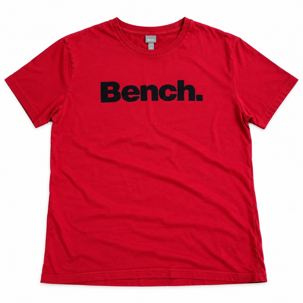 Bench Graphic Logo T Shirt Mens Large Red Short Sleeve Cotton Crew Neck Tee